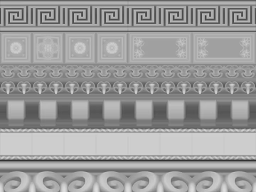 Light gray European carved wall line 3d model