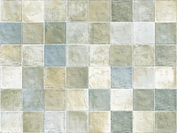 Vintage Pastoral Green Tone Multicolor Wall Small Brick Handmade Brick texture (ID:ffaeh331604)