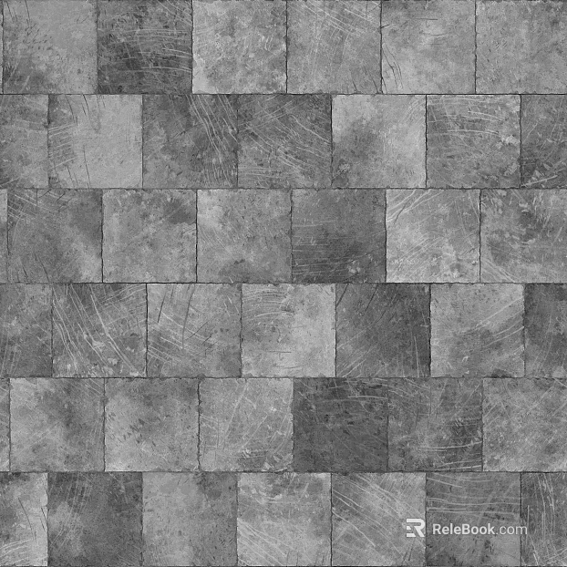Floor Tile Outdoor Tile Black and White Bump texture
