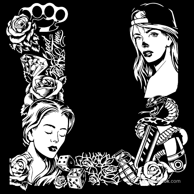 Tattoo black and white mask pattern texture texture