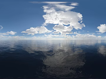 Outdoor, sea level, sunny day, sea surface, sky HDR texture (ID:ffaeh734794)