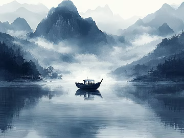 chinese landscape painting texture (ID:ffach510385)