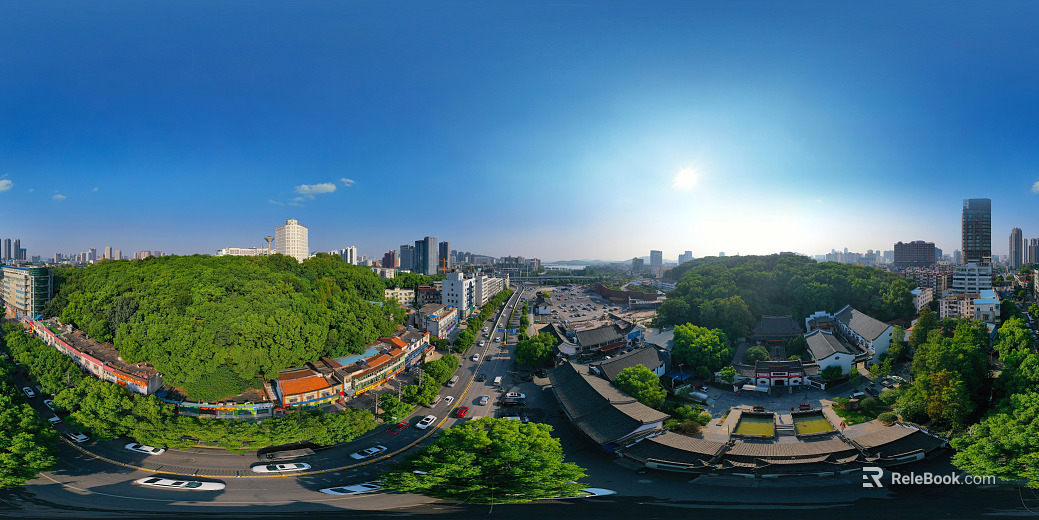 HDR urban ecological greening panorama texture