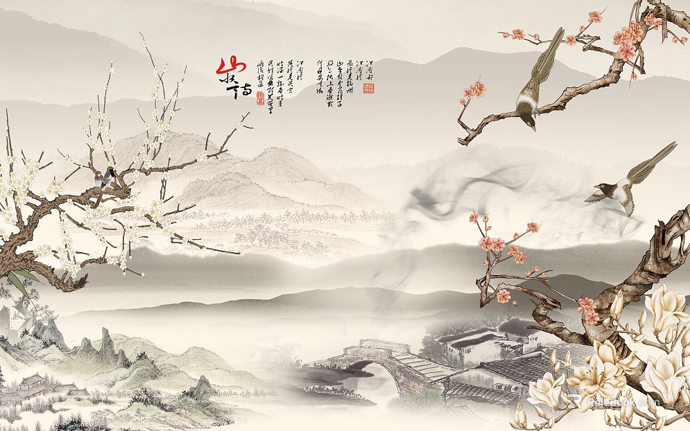 landscape painting texture