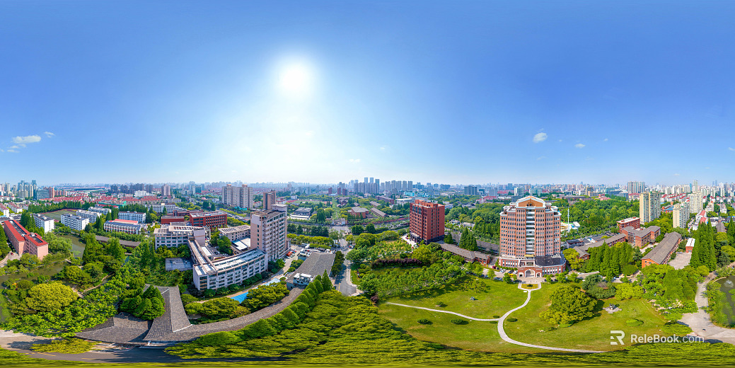 HDR urban ecological greening panorama texture