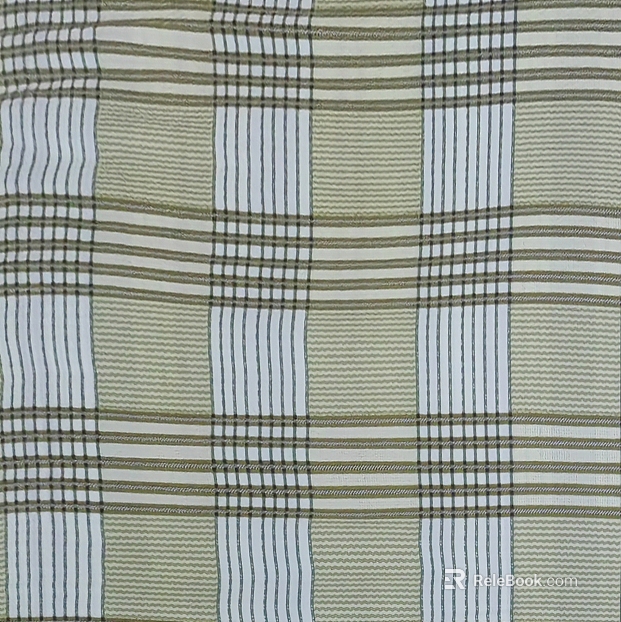 Light Khaki Plaid Fabric Soft texture