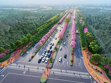 Urban Landscape Avenue Effect Diagram texture (ID:ffaeh147744)