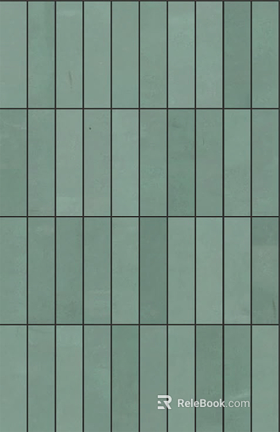 French Retro Middle Green Plain Wall Tiles texture