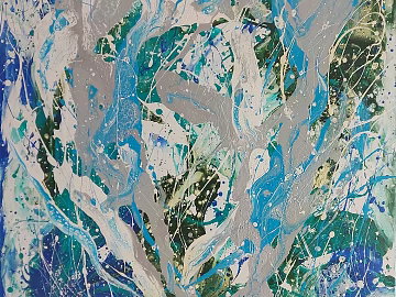 Modern abstract decorative painting 3d model