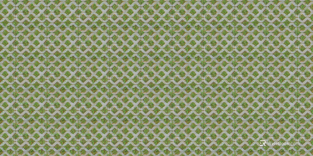 grass-planting brick texture