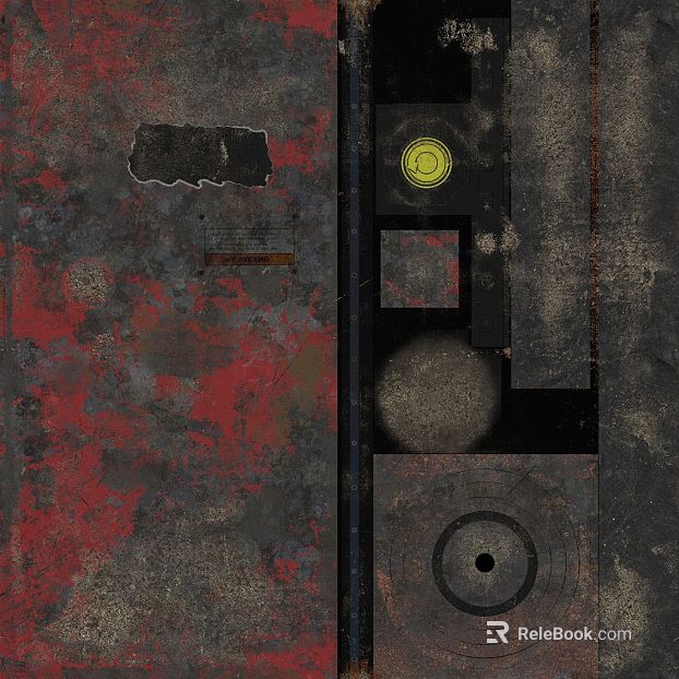 Red gray old metal plate industrial wind finish texture