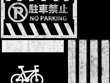 black and white painting 3d model