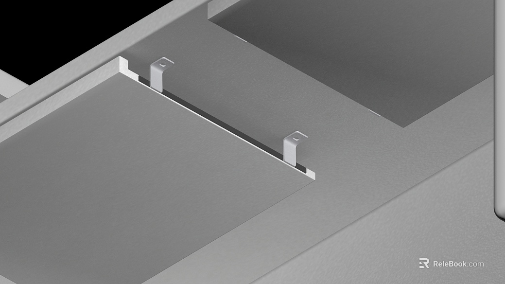 Matte silver metal integrated ceiling texture