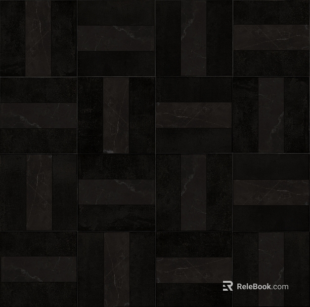 Black marble mosaic tile ground texture