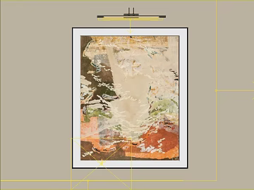 Abstract wind yellow brown decorative painting living room hanging painting texture (ID:ffaeh069701)