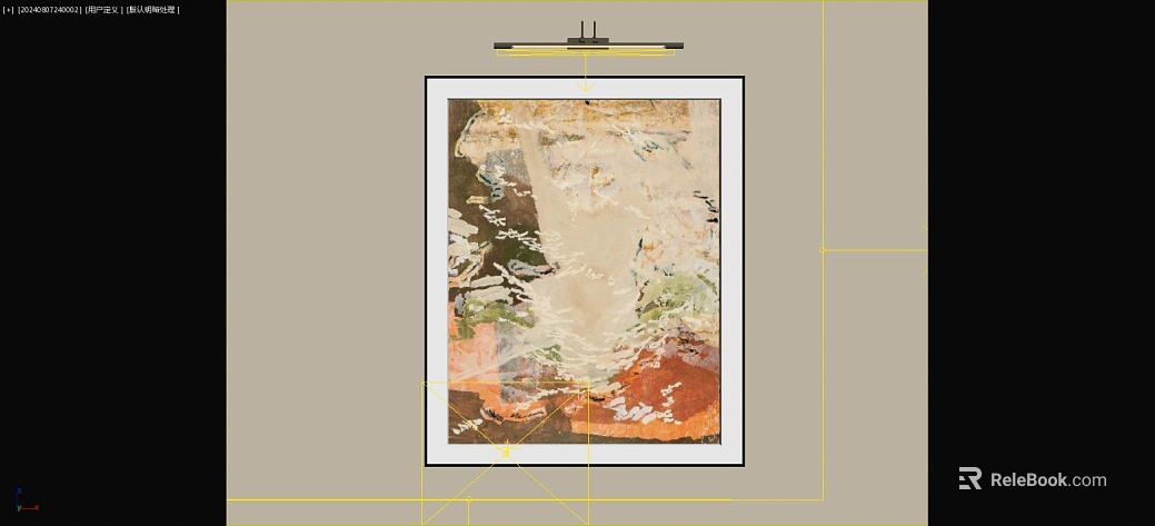 Abstract wind yellow brown decorative painting living room hanging painting texture