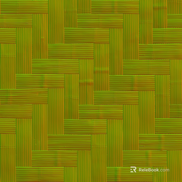 Yellow-green bamboo woven fabric wall decoration texture