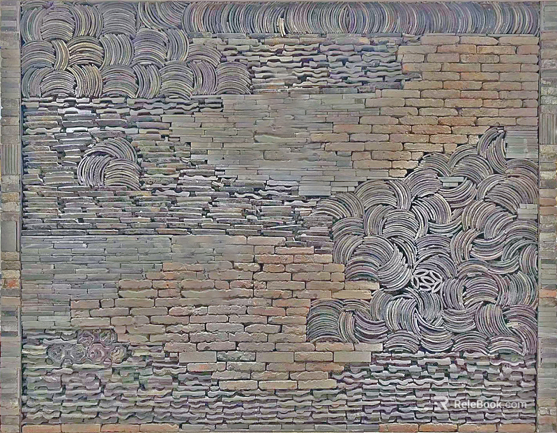 Culture lime tile modeling wall texture