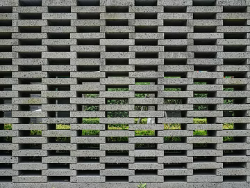 Brick wall hollow wall brick black and white texture (ID:ffagf8421)