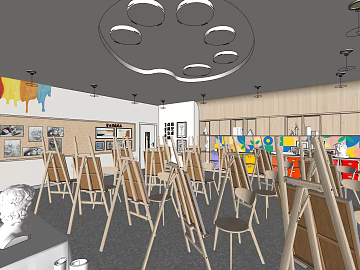Teaching Scene of Modern Art Studio texture (ID:ffaeh392961)
