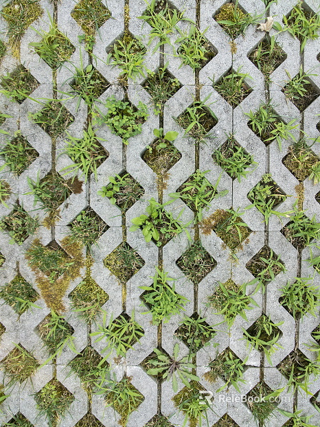 grass-planting brick texture