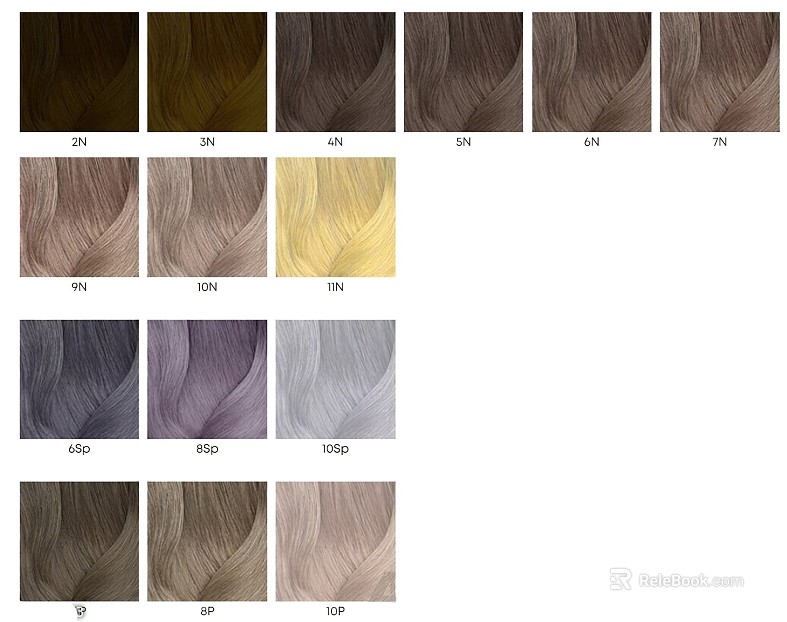 Multicolor Human Hair Texture Hairdressing Reference Figure texture