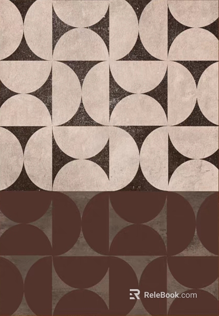 Retro Style Brown Grey Tile Kitchen and Bathroom Wall texture