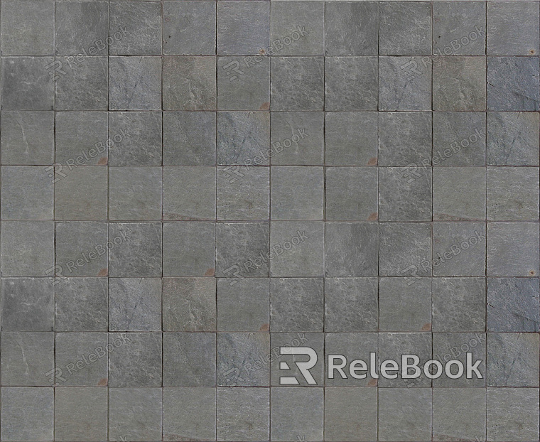 A stone mosaic featuring a blend of earthy tones in varied textures and shapes, creating an intricate pattern reminiscent of natural stone formations. The piece showcases a seamless fusion of beige, brown, and grey hues.