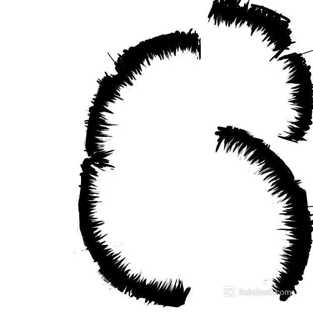 Black ink design decorative elements texture