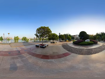 HDR City Leisure Square Panoramic View texture (ID:ffach120303)