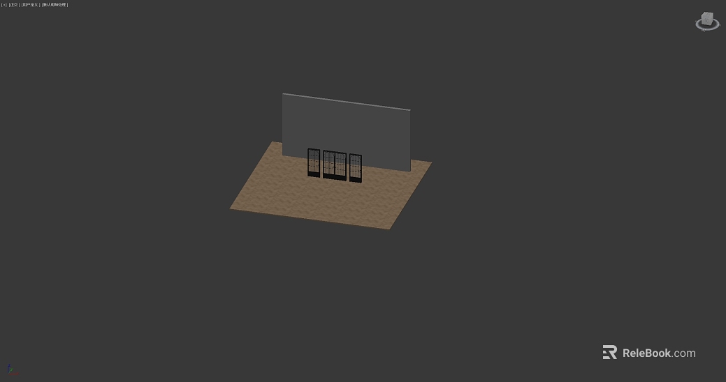 Black Metal Glass Door Interior Scene texture