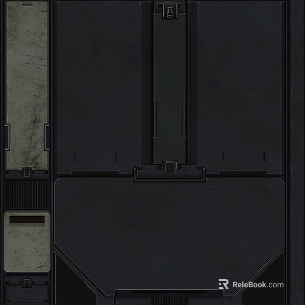 Industrial-style dark gray metal hatchway texture
