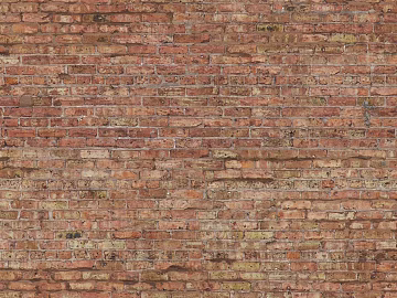 Red-brown brick wall indoor and outdoor wall 3d model