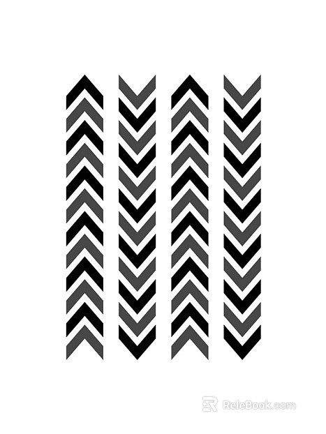 Black and white gray arrow pattern wallpaper texture