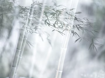 Chinese ink bamboo mural texture (ID:ffach190940)