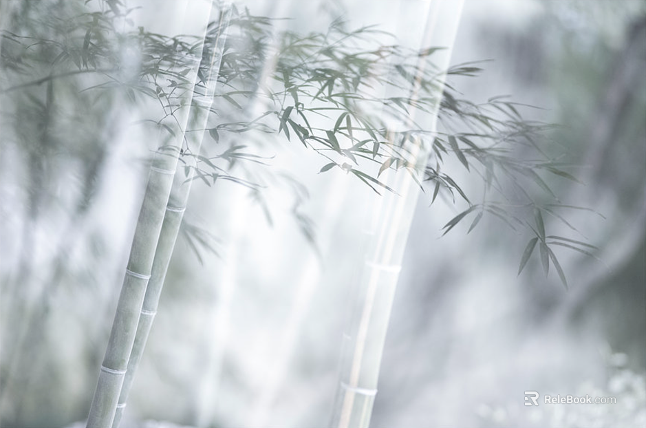 Chinese ink bamboo mural texture