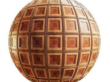 Patterned Wooden Wall PBR texture (ID:ffach254964)