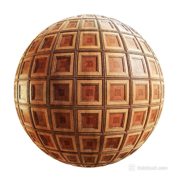 Patterned Wooden Wall PBR texture
