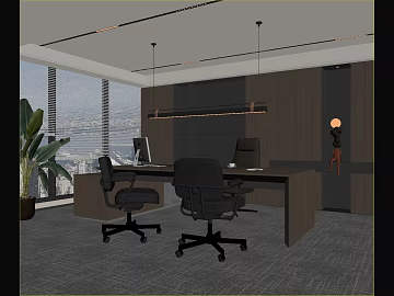 Modern dark brown wood veneer office space texture (ID:ffaeh050436)