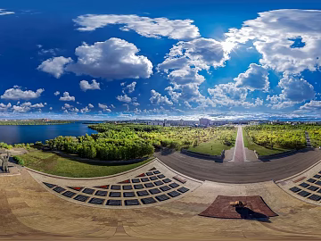 Outdoor City Waterfront Park HDR texture (ID:ffach882014)