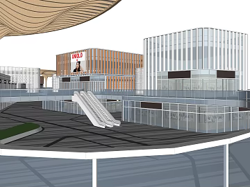 Scene diagram of modern commercial complex texture (ID:ffaeh512884)