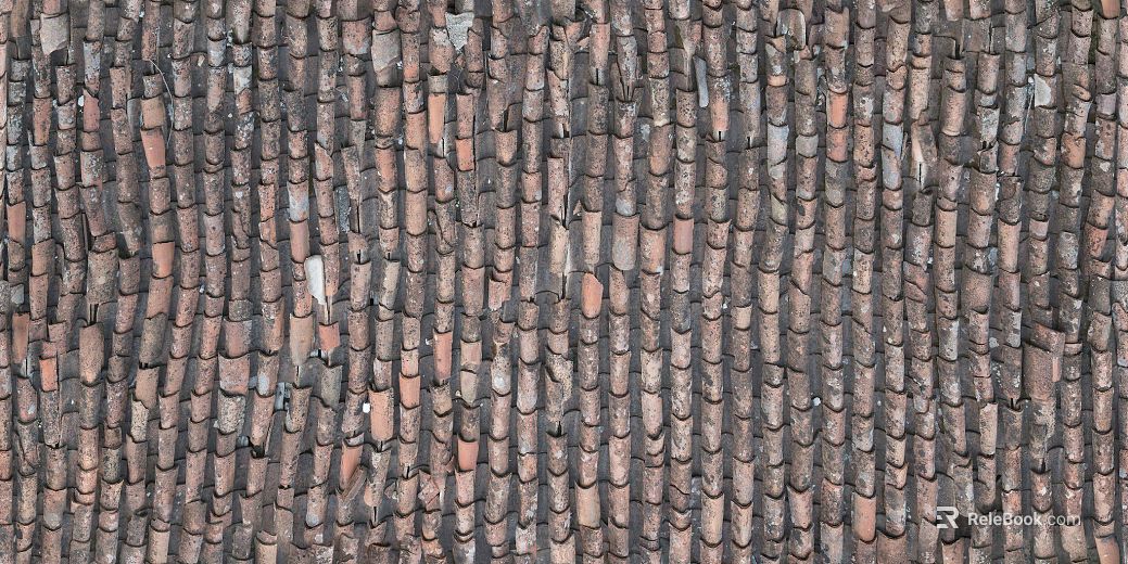 Vintage Red Brown Tile Roof Tiles texture