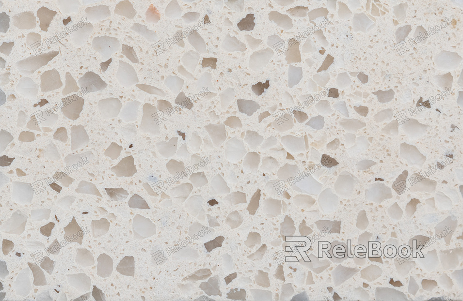 Close-up of a Terrazzo surface, a composite material featuring chips of marble, quartz, glass, and granite set in concrete or epoxy, renowned for its durability and aesthetic appeal.