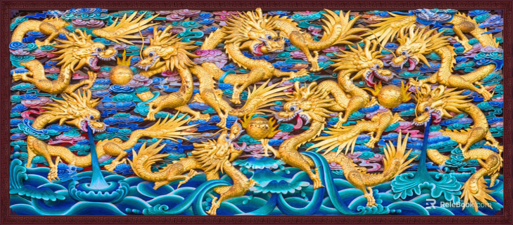 Wood Carved Color Carving Board texture