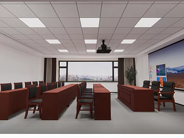 Modern Deep Brown Solid Wood Meeting Room Tables and Chairs texture (ID:ffaeh201834)