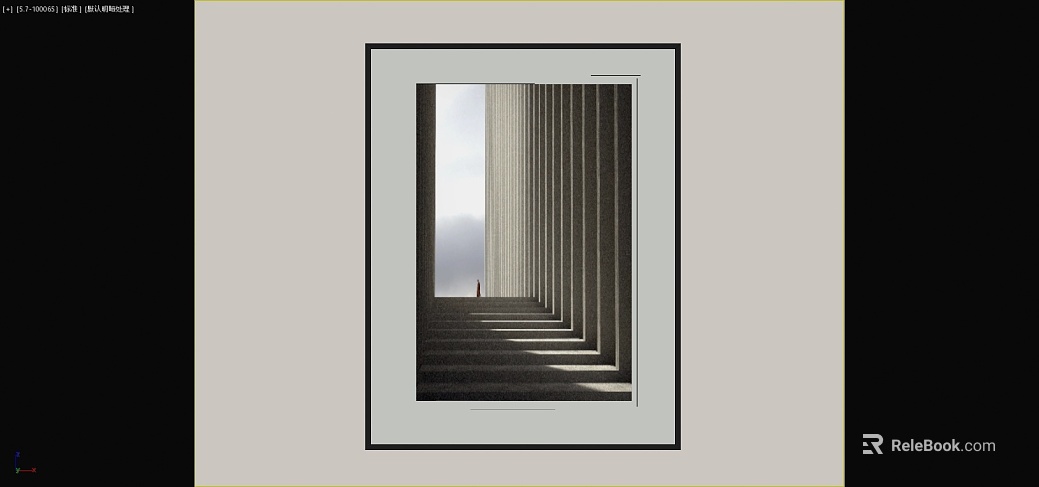 Minismal wind architectural space decorative painting texture
