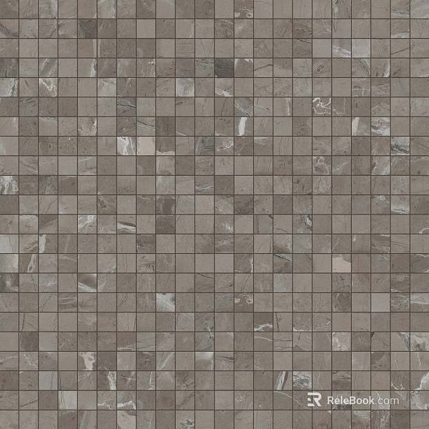 2x 2 Matte Taupe Porcelain Mosaic Tile texture