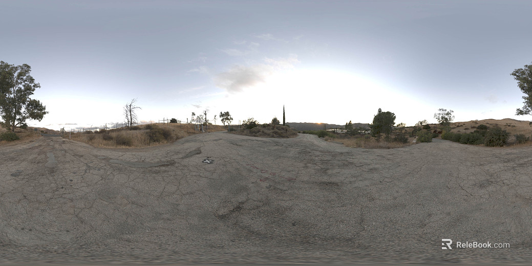 Field Road Sunrise HDR texture