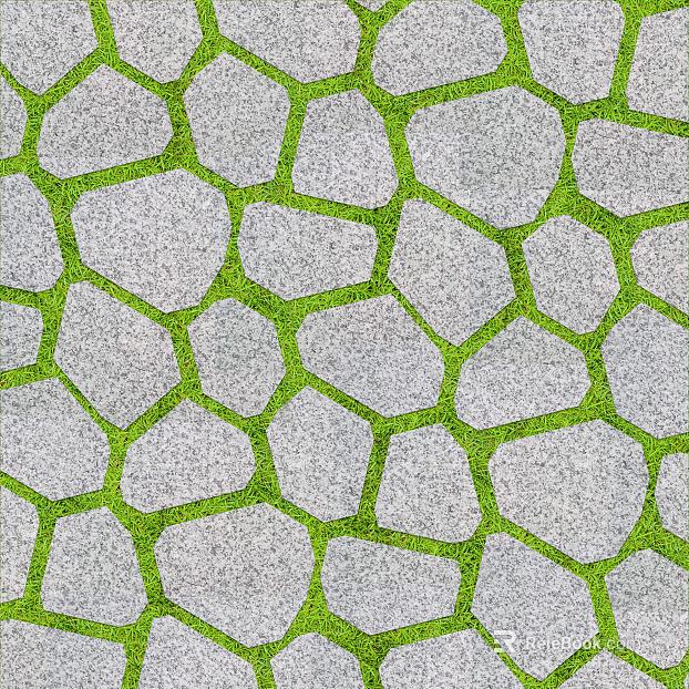 grass-planting brick texture