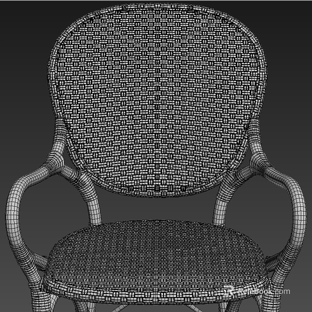 Dark gray rattan armchair outdoor furniture texture